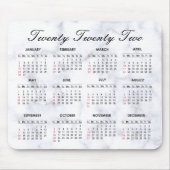 Graue und weiße Marmorplatte | Benutzerdefinierter Mousepad (Vorne)