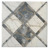 Graue und weiße Marmorplatte Wiederholbare Keramik Fliese (Vorderseite)