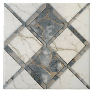 Graue und weiße Marmorplatte Wiederholbare Keramik Fliese