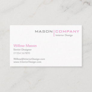 Graue und weiße minimalistische Visitenkarte