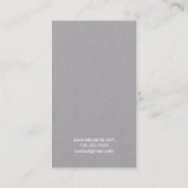 Graue und weiße moderne Minimalistische Monogramm Visitenkarte (Rückseite)