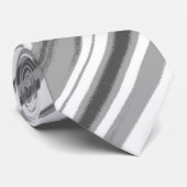 Graue und weiße, moderne Streifen Krawatte (Gerollt)