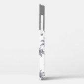 Graue und weiße Palme Case-Mate iPhone Hülle (Rückseite / Links)