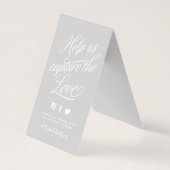 Graue und weiße Personalisierte Hochzeitshashtag-Z (Vorderseite)