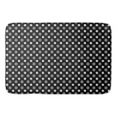 Graue und weiße Polka Dots Badematte (Vorderseite)