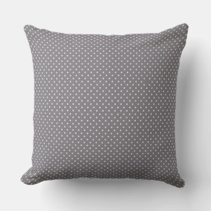 Graue und weiße Polka Dots Kissen Kissen