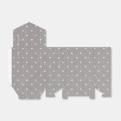 Graue und weiße Polka Dots Moderne Eleganz Geschenkschachtel (Ungefaltet)