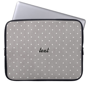 Graue und weiße Polka Dots Moderne Eleganz Laptopschutzhülle
