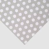 Graue und weiße Polka-Punkte für Baby Seidenpapier (Ausschnitt)