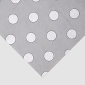 Graue und weiße Polka-Punkte Seidenpapier (Ausschnitt)