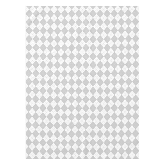 Graue und weiße Raute Tischdecke (Vorderseite)
