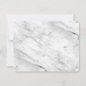 Graue und weiße romantische Rahmen mit Foto Save The Date (Rückseite)