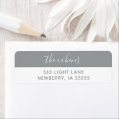 Graue und weiße Rücksendeadressen-Aufkleber (Insitu)