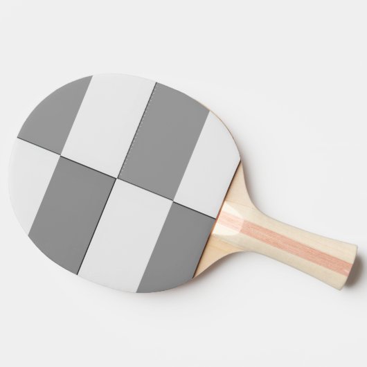 Graue und weiße Schachbretter Tischtennis Schläger (Seitenansicht)