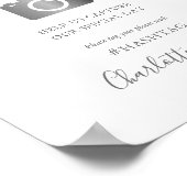 Graue und weiße Signatur-Script Oh Snap-Zeichen Poster (Ecke)