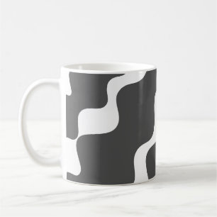 Graue und weiße Slangerwellen Kaffeetasse