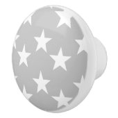 Graue und weiße Sternchen-Vereinbarung Keramikknauf (Rechts)