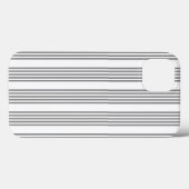 Graue und weiße Streifen Case-Mate iPhone Hülle (Rückseite (Horizontal))