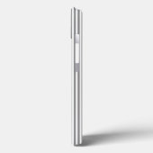Graue und weiße Streifen Case-Mate iPhone Hülle (Rückseite / Links)
