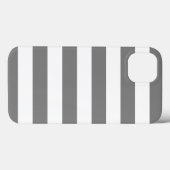 Graue und weiße Streifen Case-Mate iPhone Hülle (Rückseite (Horizontal))