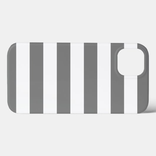 Graue und weiße Streifen Case-Mate iPhone Hülle (Rückseite (Horizontal))