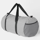 Graue und weiße Streifen Duffle Bag (Rechte Ecke)