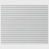 Graue und weiße Streifen Geschenkpapier (Flach)