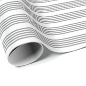 Graue und weiße Streifen Geschenkpapier (Rolleneckpunkt)