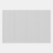 Graue und weiße Streifen Geschenkpapier Set (Vorderseite 3)