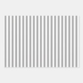 Graue und weiße Streifen Geschenkpapier Set (Vorderseite 2)