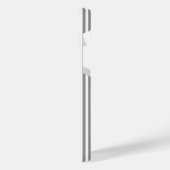 Graue und weiße Streifen iPhone Hülle (Linke Seite)