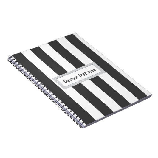 Graue und weiße Streifen-Journal Notizblock (Rechte Seite)
