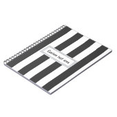 Graue und weiße Streifen-Journal Notizblock (Linke Seite)