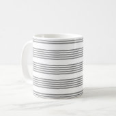 Graue und weiße Streifen Kaffeetasse (Vorderseite Links)
