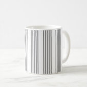 Graue und weiße Streifen Kaffeetasse (VorderseiteRechts)