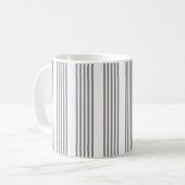 Graue und weiße Streifen Kaffeetasse (Vorderseite Links)
