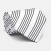Graue und weiße Streifen Krawatte (Gerollt)