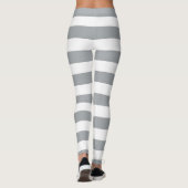 Graue und weiße Streifen Leggings (Rückseite)