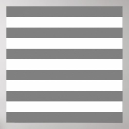 Graue und weiße Streifen Poster (Vorne)