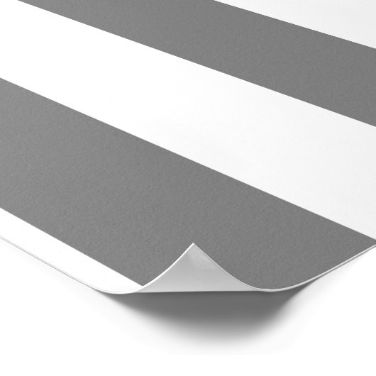 Graue und weiße Streifen Poster (Ecke)