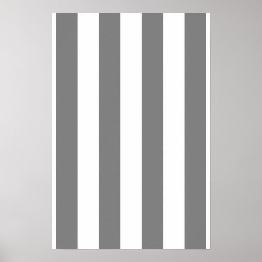 Graue und weiße Streifen Poster (Vorne)
