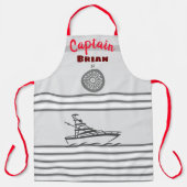 Graue und weiße Streifen Schürze (Vorderseite)