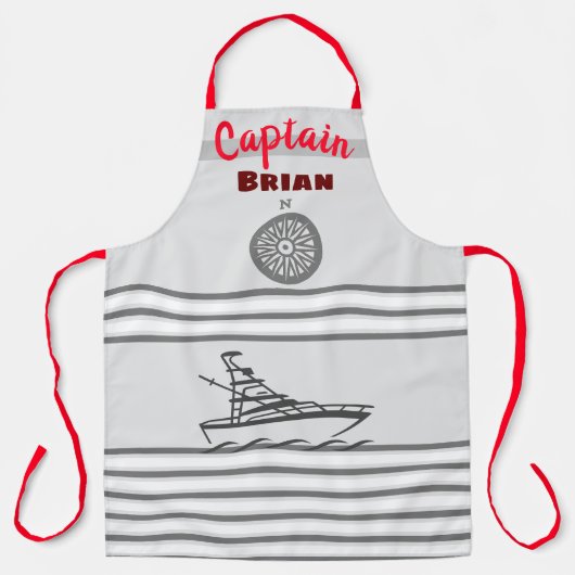 Graue und weiße Streifen Schürze (Vorderseite)