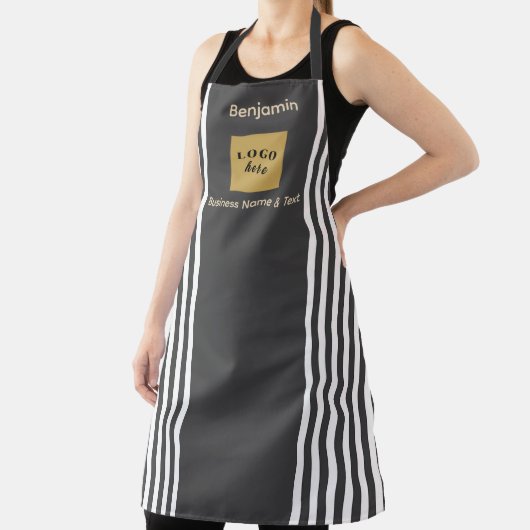 Graue und weiße Streifen Schürze (InSitu)