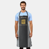 Graue und weiße Streifen Schürze (Getragen)