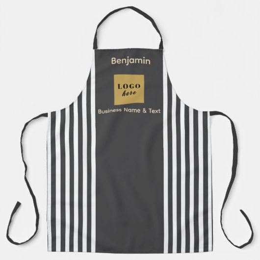 Graue und weiße Streifen Schürze (Vorderseite)