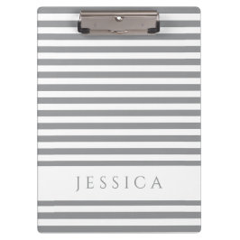 Graue und weiße Streifenbezeichnung Klemmbrett