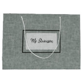 Graue und weiße Textur. Große Geschenktüte (Rückseite)