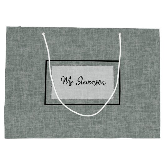 Graue und weiße Textur. Große Geschenktüte (Rückseite)