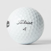Graue und weiße Tuxedo Katze Golfball (Logo)